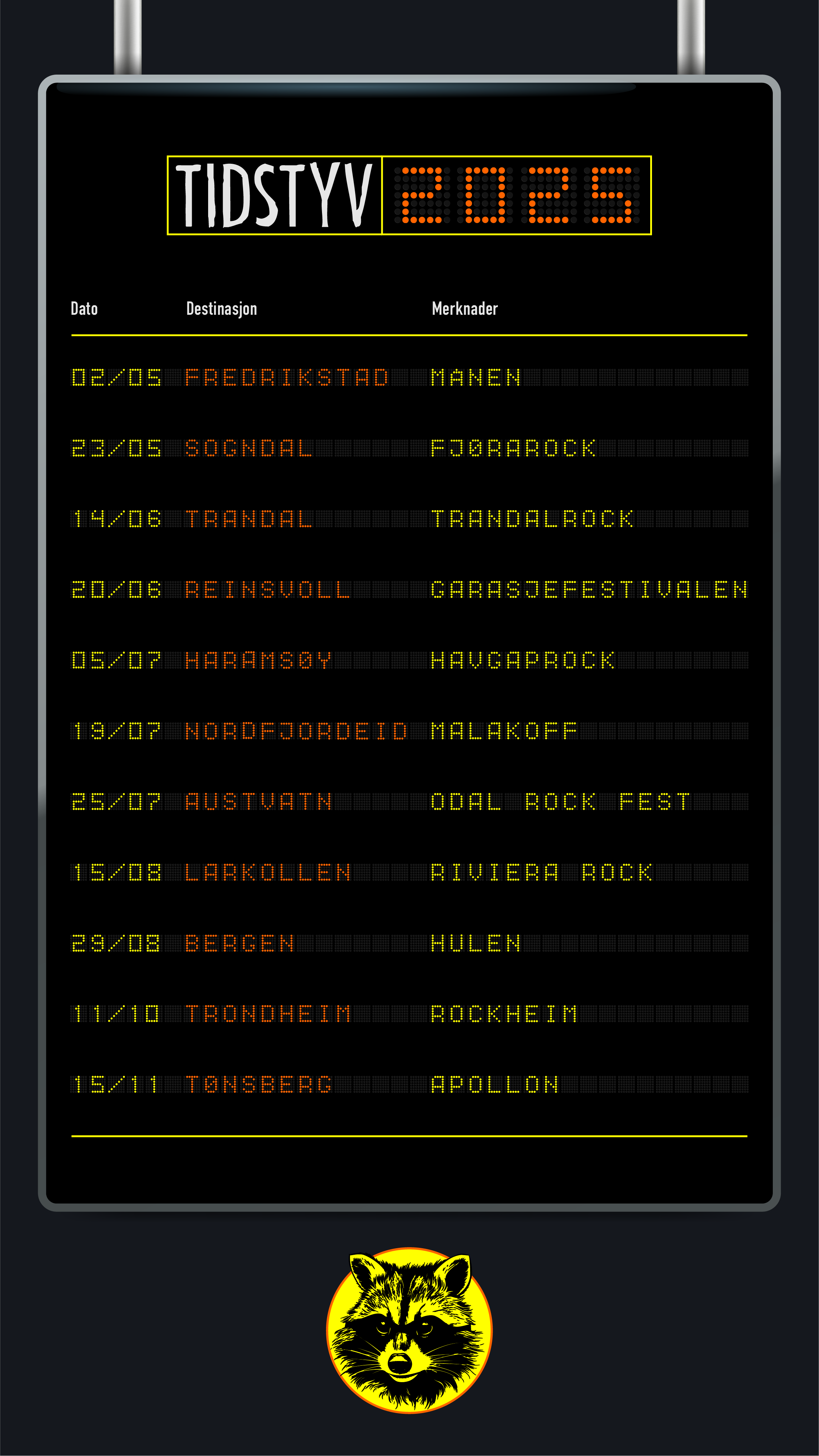 TT2025 Tavle Nyedatoer